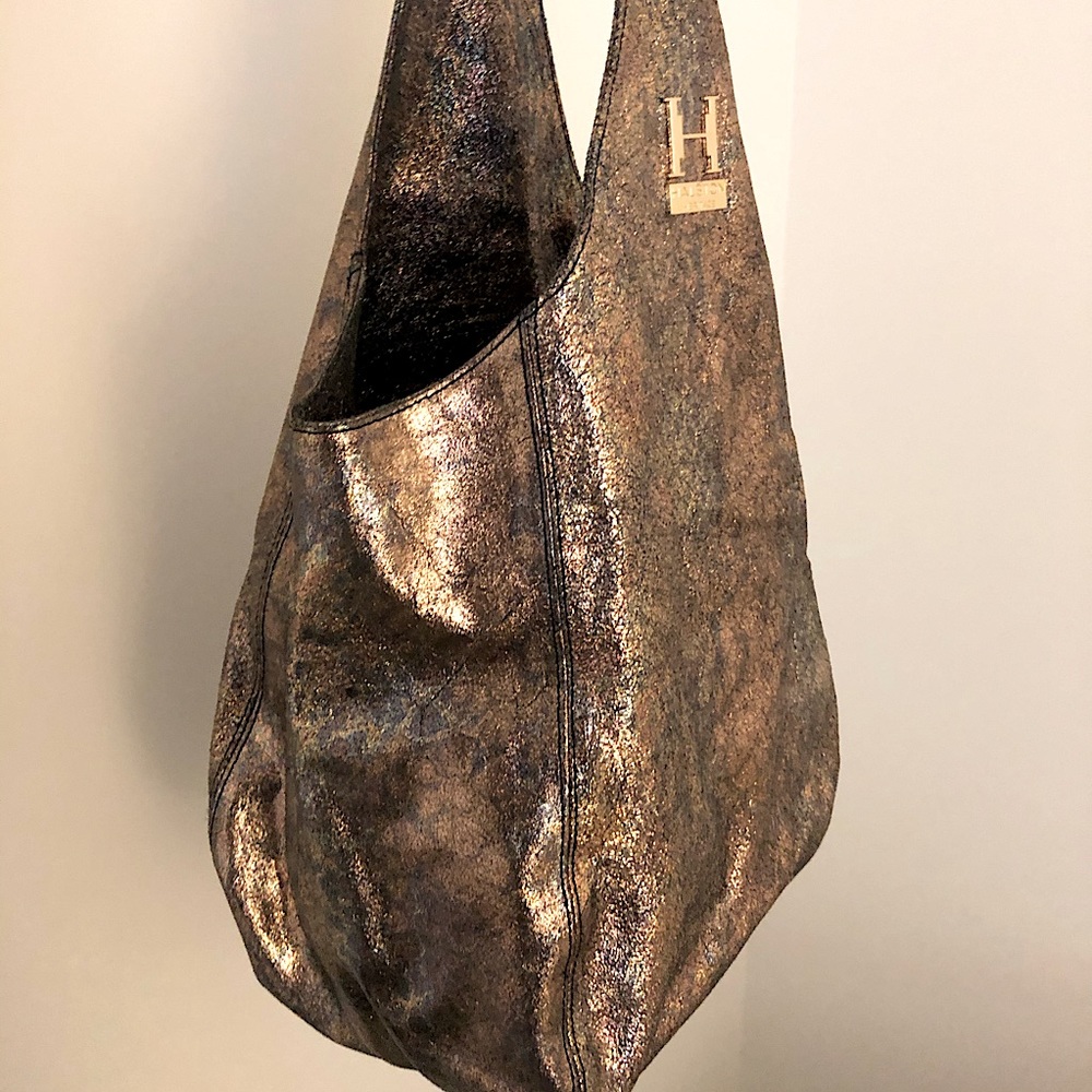 Halston Heritage Metallic Hobo Bag